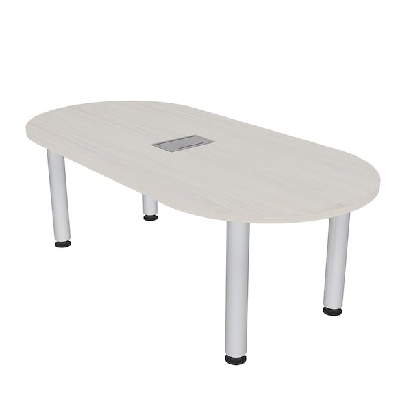 33.5 in W, 59.5 in L, 29 in H, Engineered Wood Top, Ivory